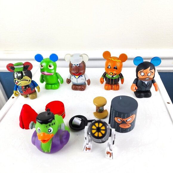 Disney Vinylmation Lot of Five Figures Accessories Rubber...